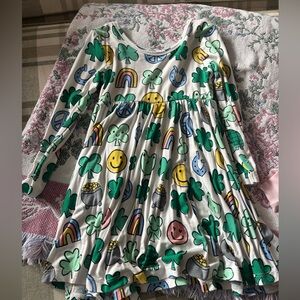 Little Sleepies Colorful Clover and Rainbow Dress